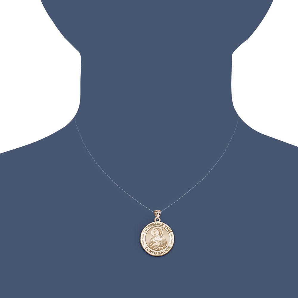 Custom Saint w/ Personalized Saint Name Confirmation Religious Medal