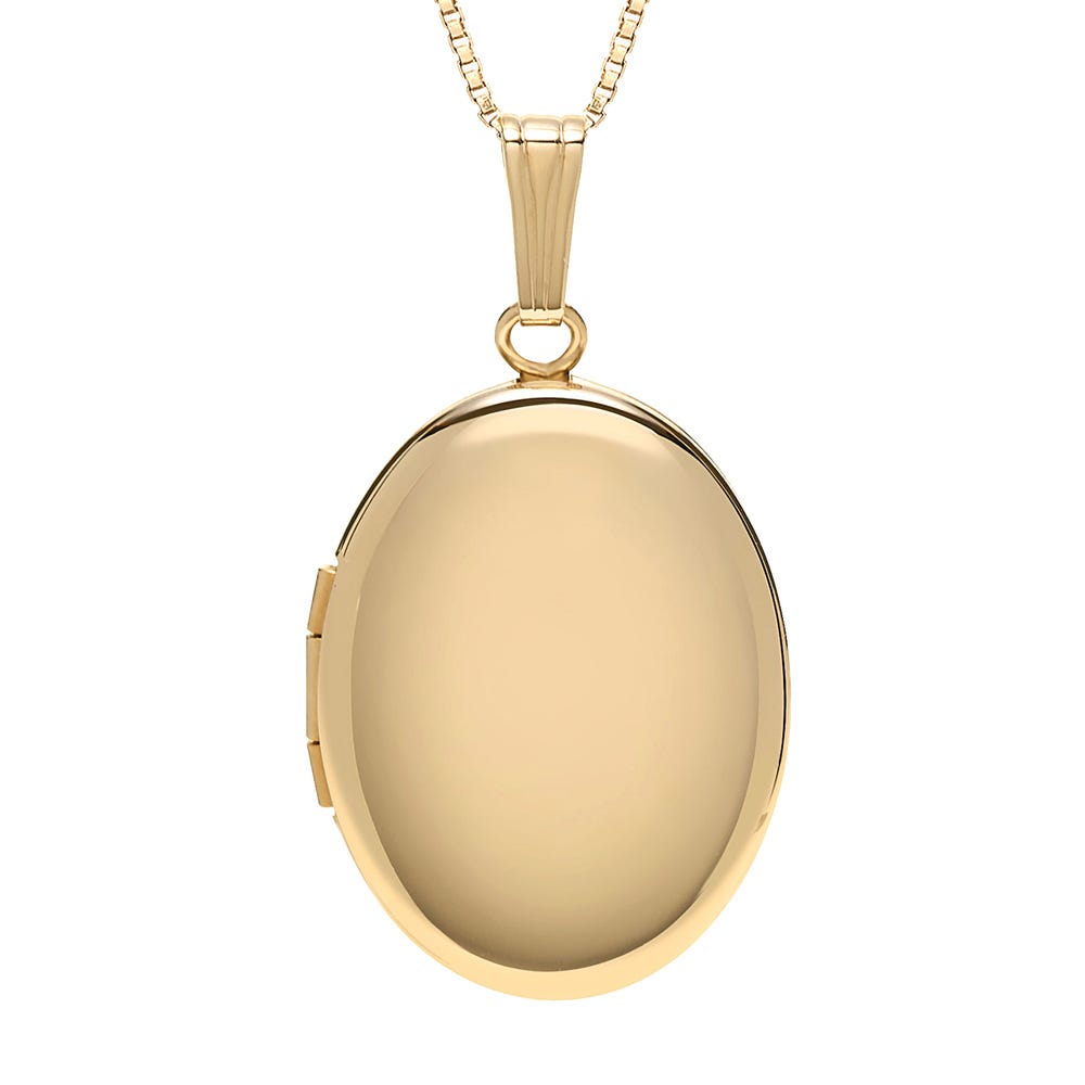 14k Gold Filled Oval Photo Locket