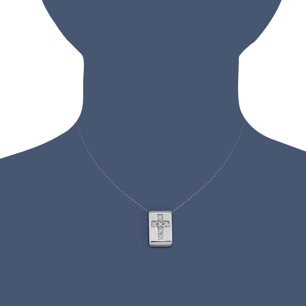 DIAMOND CROSS PENDANT SLIDE
