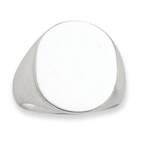 Sterling Silver Men's Oval Signet Ring