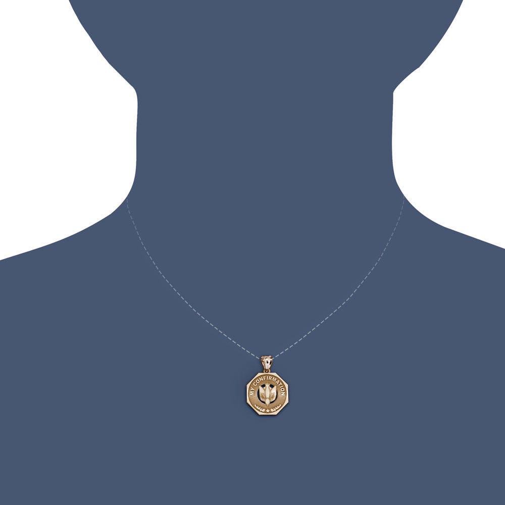 "My Confirmation" Dove Cut-out  Religious Medal