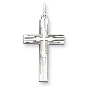 Sterling Silver Laser Designed Cross Pendant