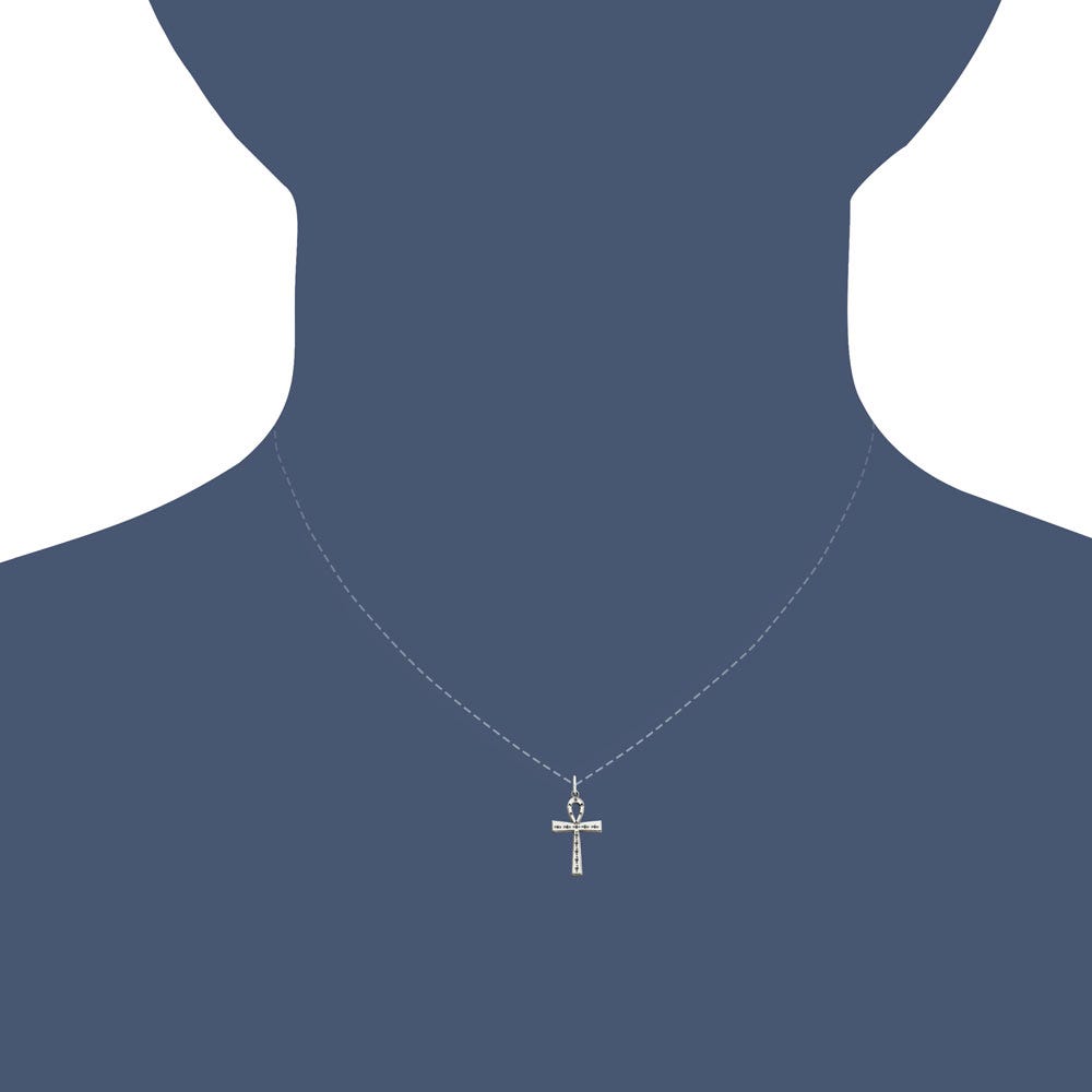Sterling Silver Laser Designed Cross Charm