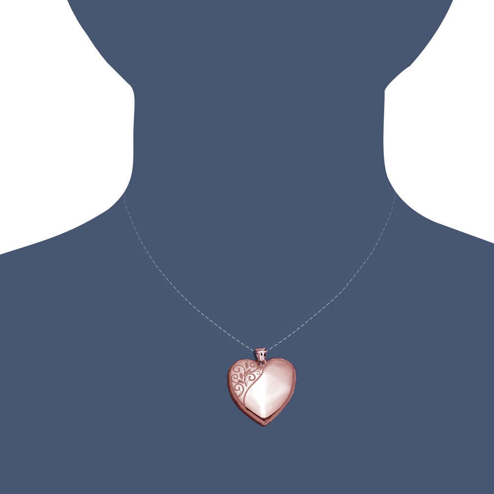 Floral Trimmed Cremation & Hair Photo Locket
