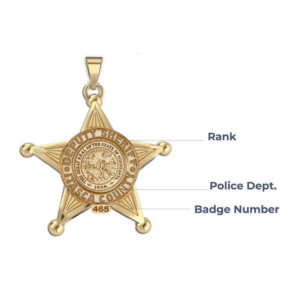 Personalized Minnesota Sheriff Badge with Rank, Number & Dept.