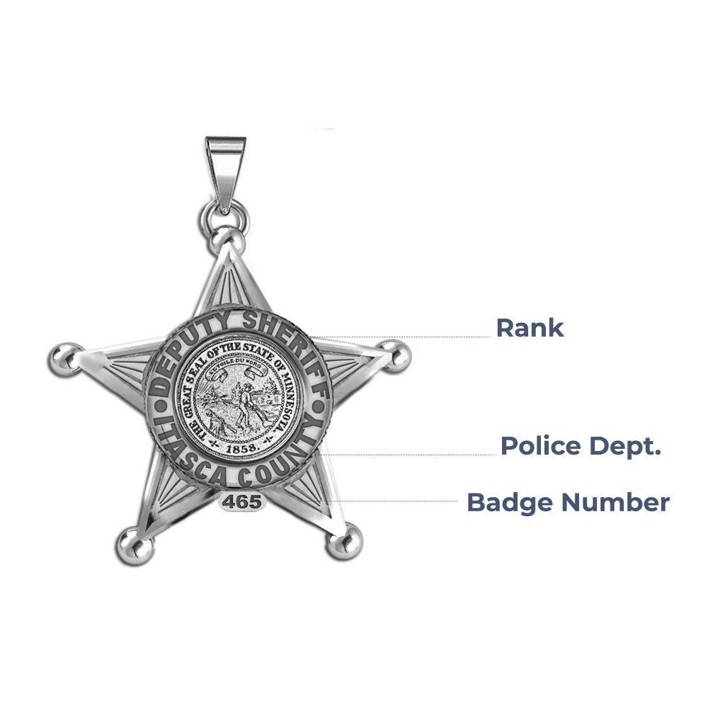 Personalized Minnesota Sheriff Badge with Rank, Number & Dept.