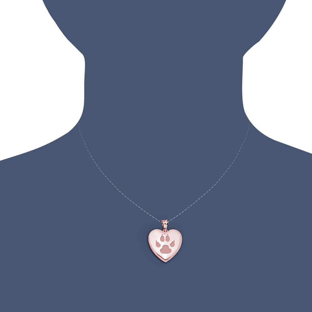 Cat Paw Print Cremation & Hair Photo Locket