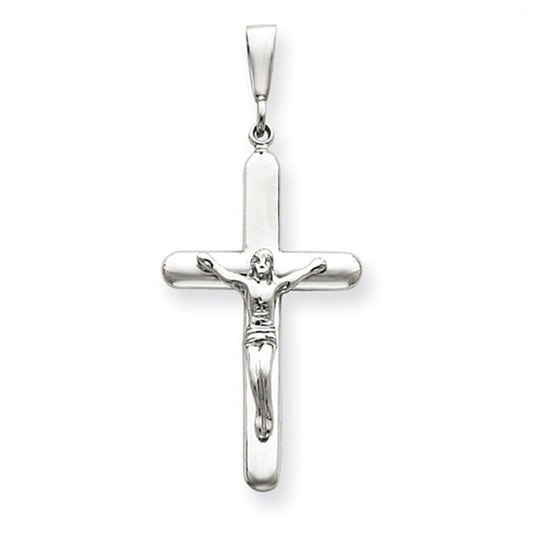 14k White Gold Crucifix Pendant