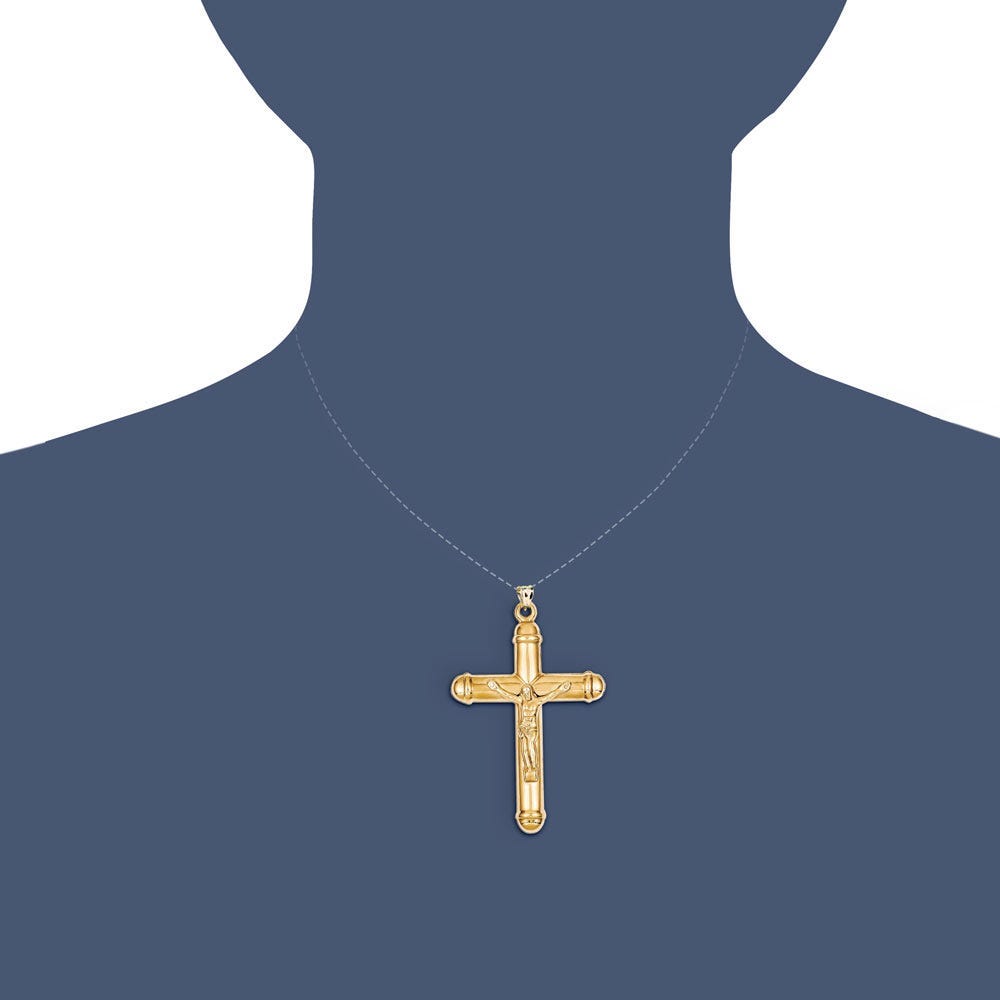 14k Reversible Crucifix /Cross Pendant