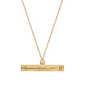 Personalized Horizontal T-Bar Name Necklace w/ Chain