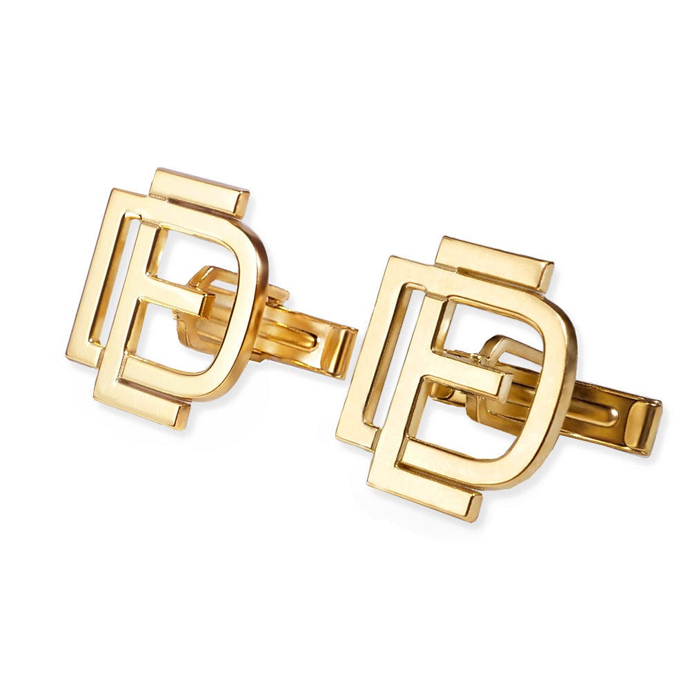 Exclusive Monogram Overlapping Initial Cufflinks