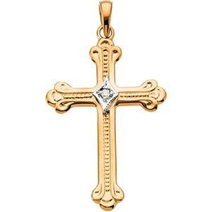 CROSS PENDANT W/DIAMOND