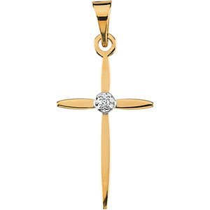 CROSS PENDANT W/DIAMOND