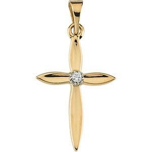 CROSS PENDANT W/DIAMOND`