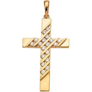 CROSS PENDANT W/DIAMOND