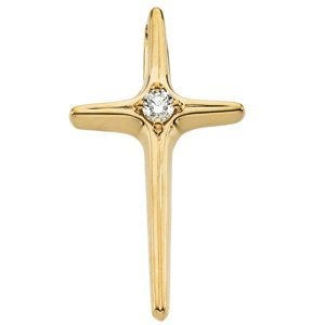 CROSS PENDANT W/DIAMOND