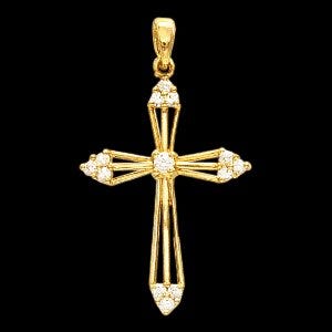 CROSS PENDANT W/DIAMOND , s.R80074S