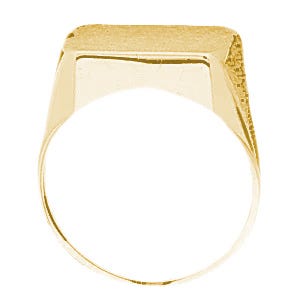14K Gold Men's Square Signet Ring