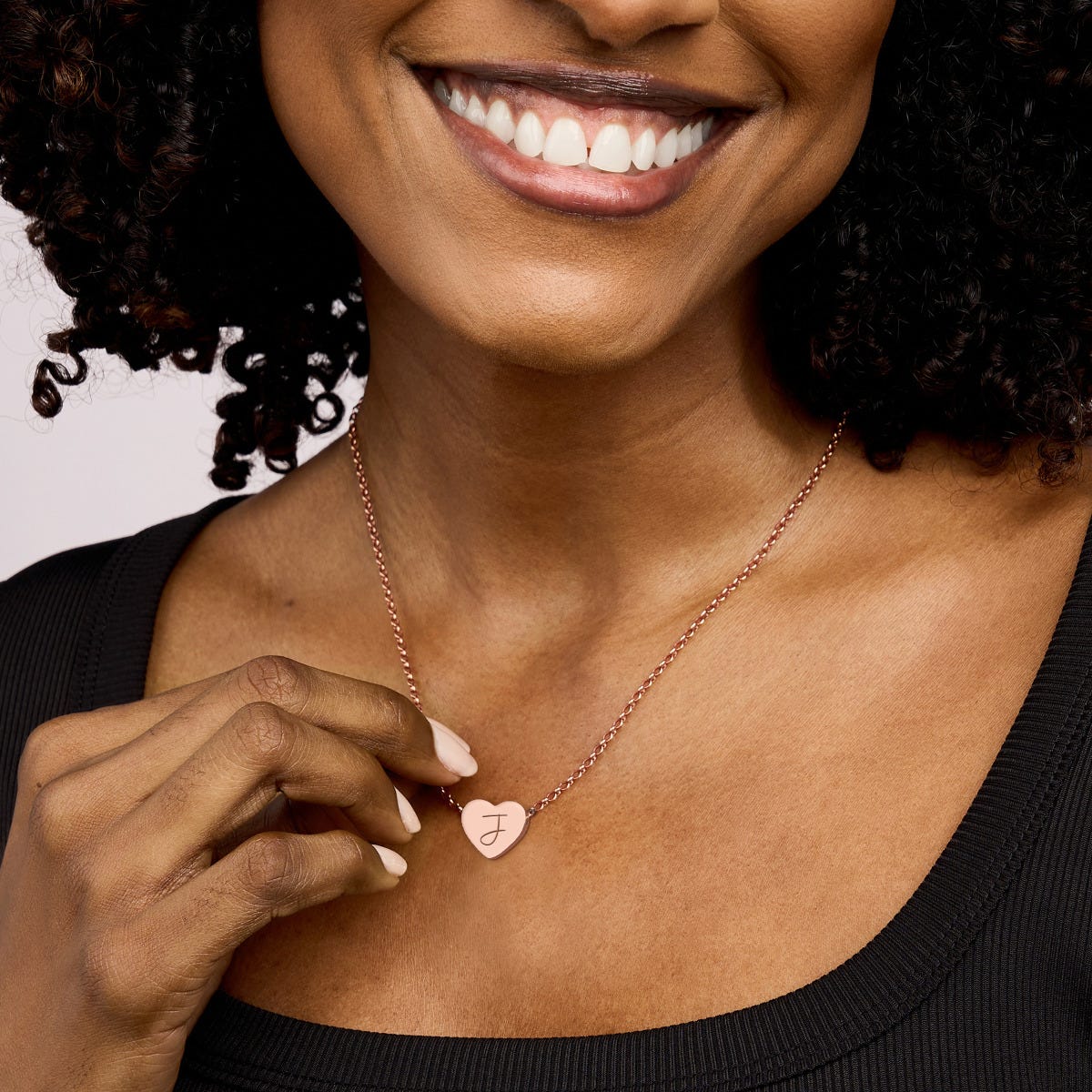 Custom Initial Stainless Steel Heart Necklace