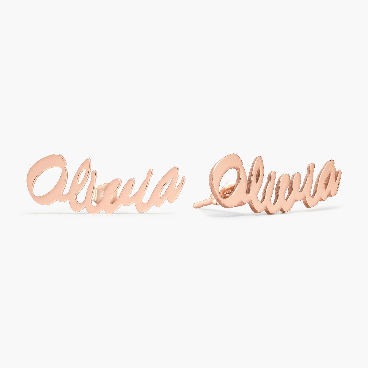 Pair Of Script Name Earrings