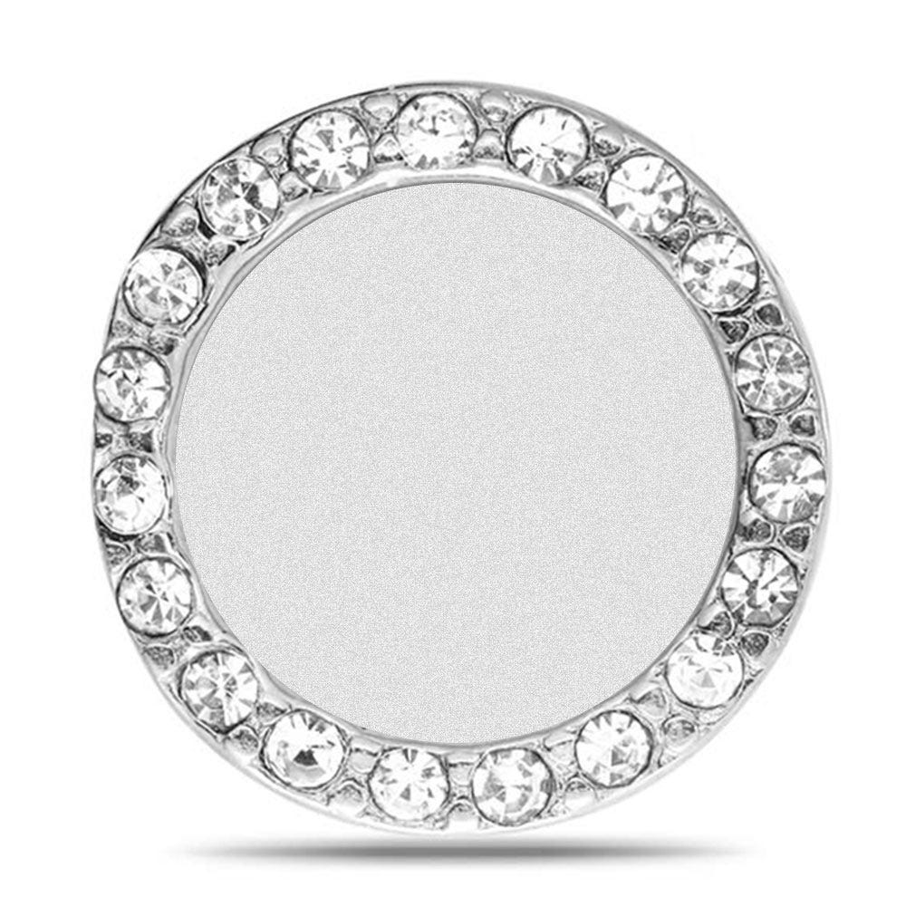 Additional Photo Engraved CZ Round Charm