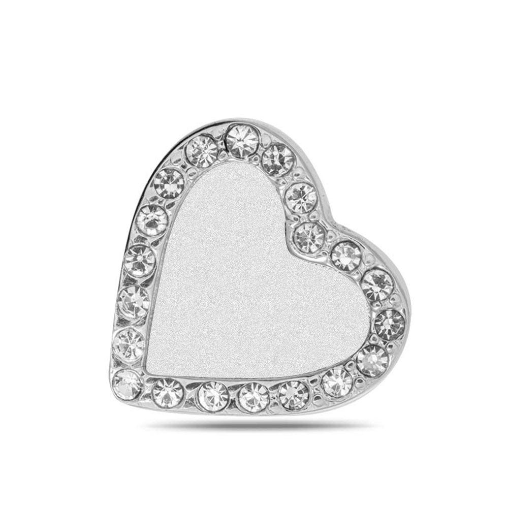Additional Photo Engraved CZ Heart Charm