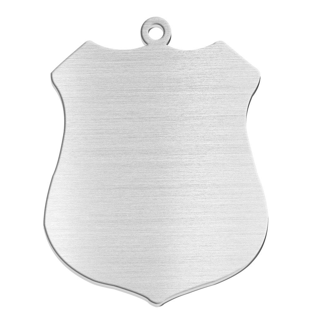 Sterling Silver Personalized Police Badge Photo Locket