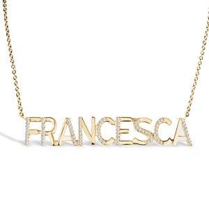Script Diamond Name Necklace With Elegant Chain Included