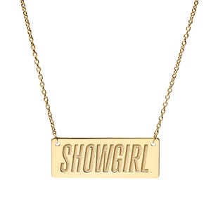 Cute & Dainty Showgirl Bar Necklace