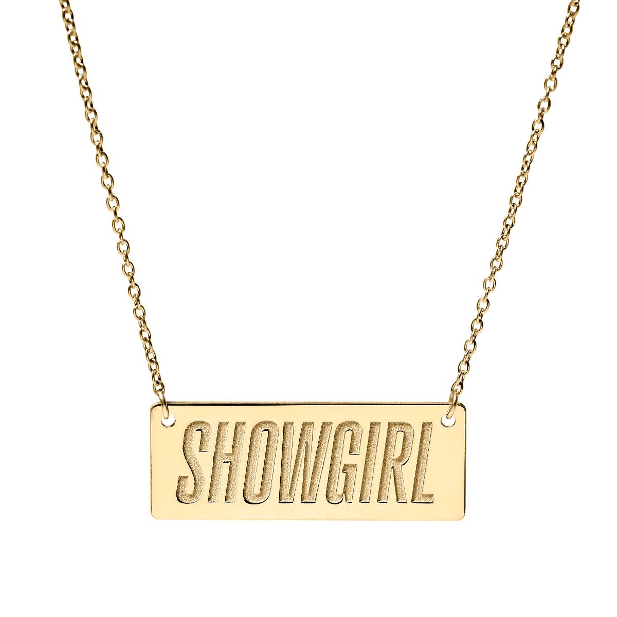 Cute & Dainty Showgirl Bar Necklace