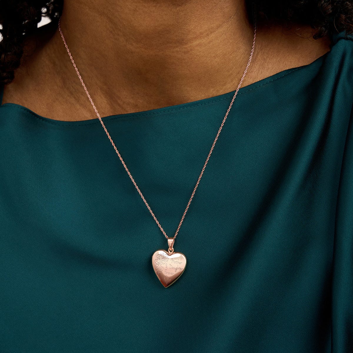 Rose Gold Plated "Mother & Daughter Forever" Locket